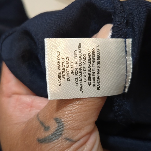 Kingston grey- navy shirt dress,shiny, - Picture 8 of 9